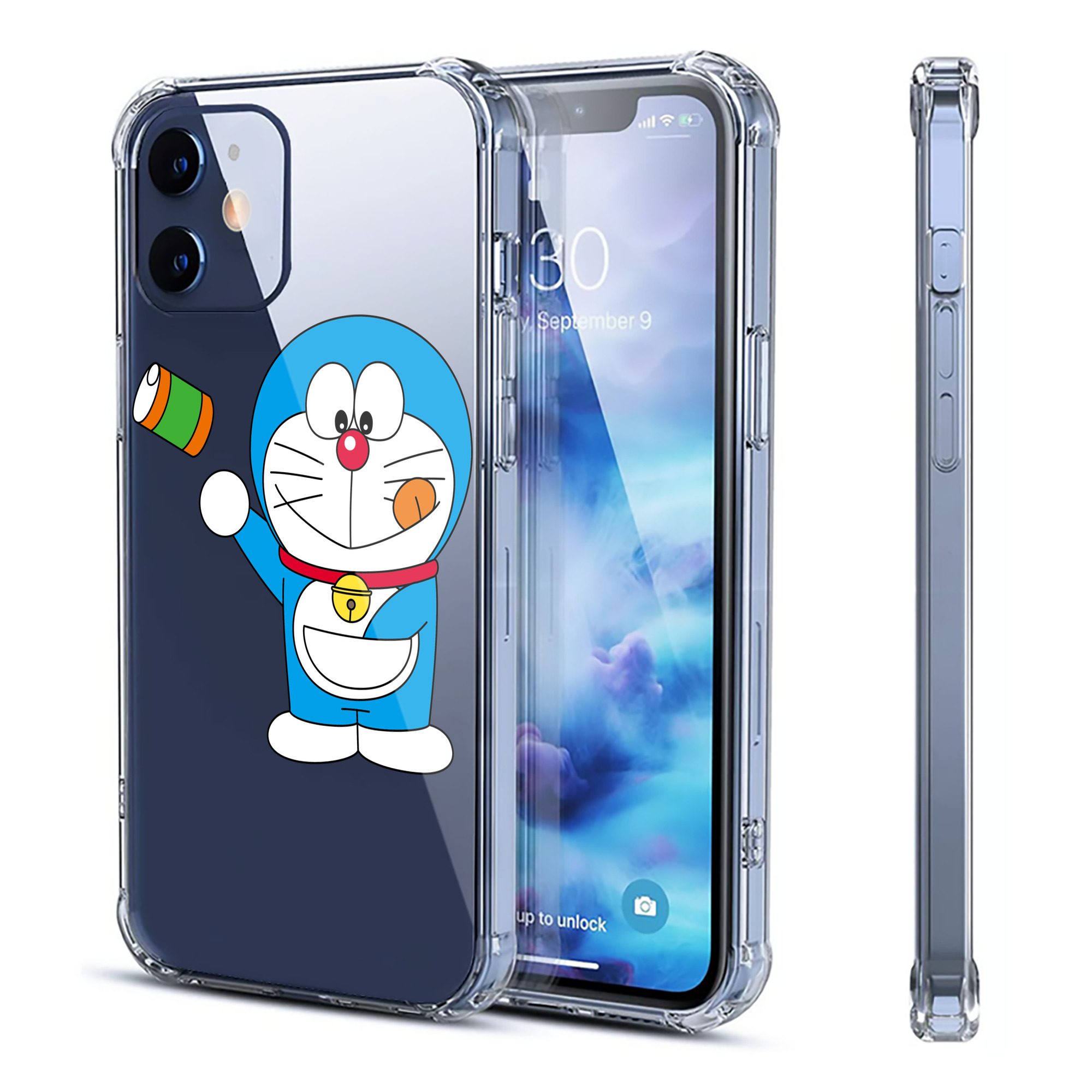 （画像用） ドラえもん Doraemon 【iPhone 12シリーズ対応】透明スマホケース（クリアソフトケース）